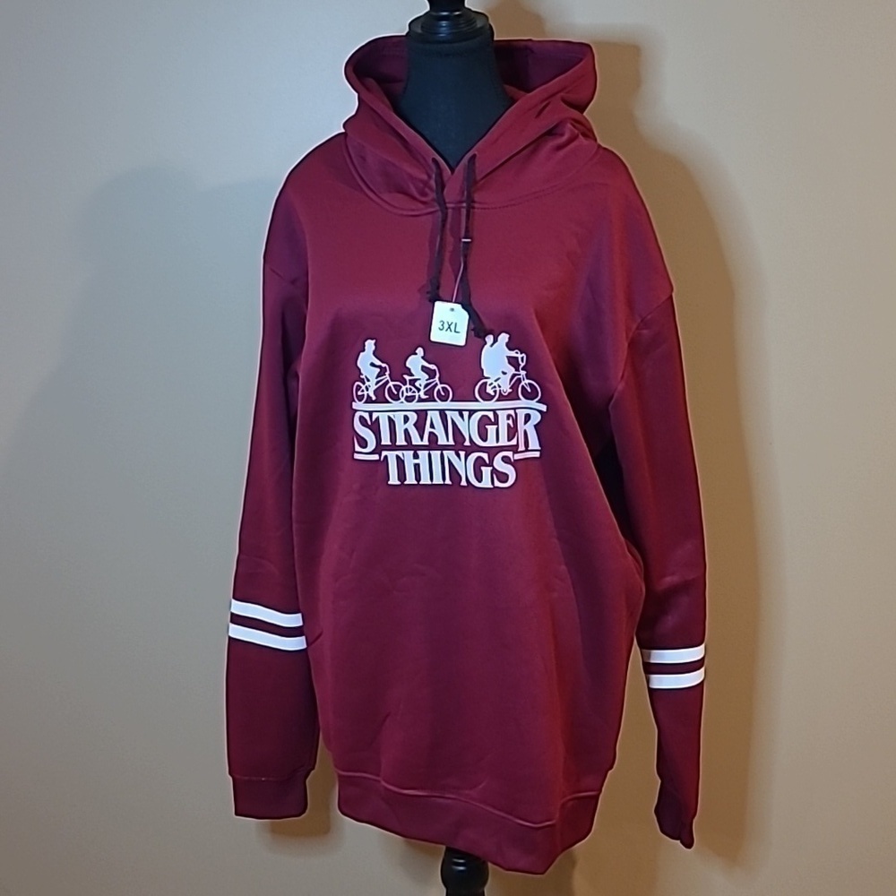 NWT STRANGER THINGS Graphic Hoodie Sweatshirt, Size 3XL - Picture 3 of 12